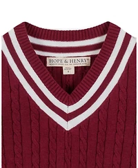 Hope & Henry Toddler Girls' Organic Short Sleeve Cricket Sweater Dress