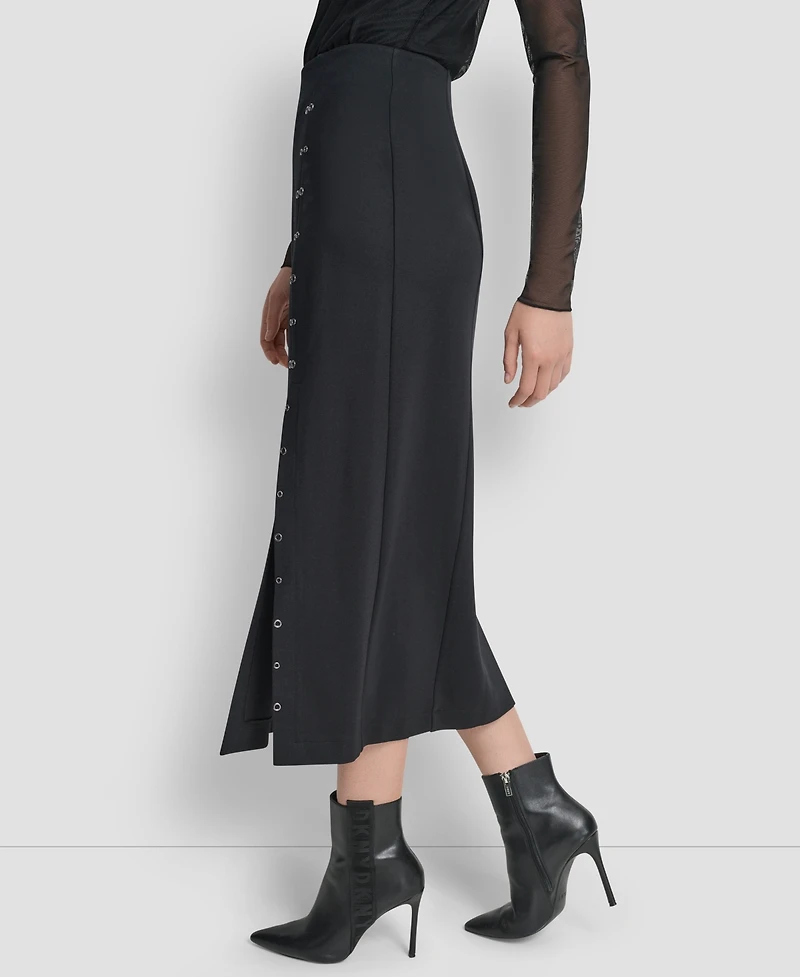 Dkny Women's Grommet Detail Midi Skirt