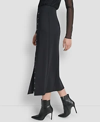 Dkny Women's Grommet Detail Midi Skirt