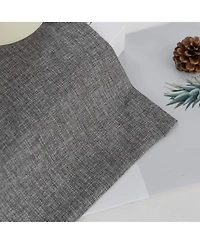 Awesome Home Faux Linen Texture Light Filtering Back Tab Curtains, Semi Sheer Farmhouse Window Curtains (2 Panels), 52"x84"