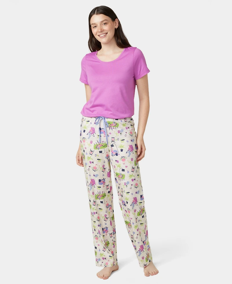 Hue Women's Lounging Flamingos Long Pajama Pants