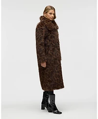 Nvlt Women's Long Hair Luxious Faux Fur Jacket