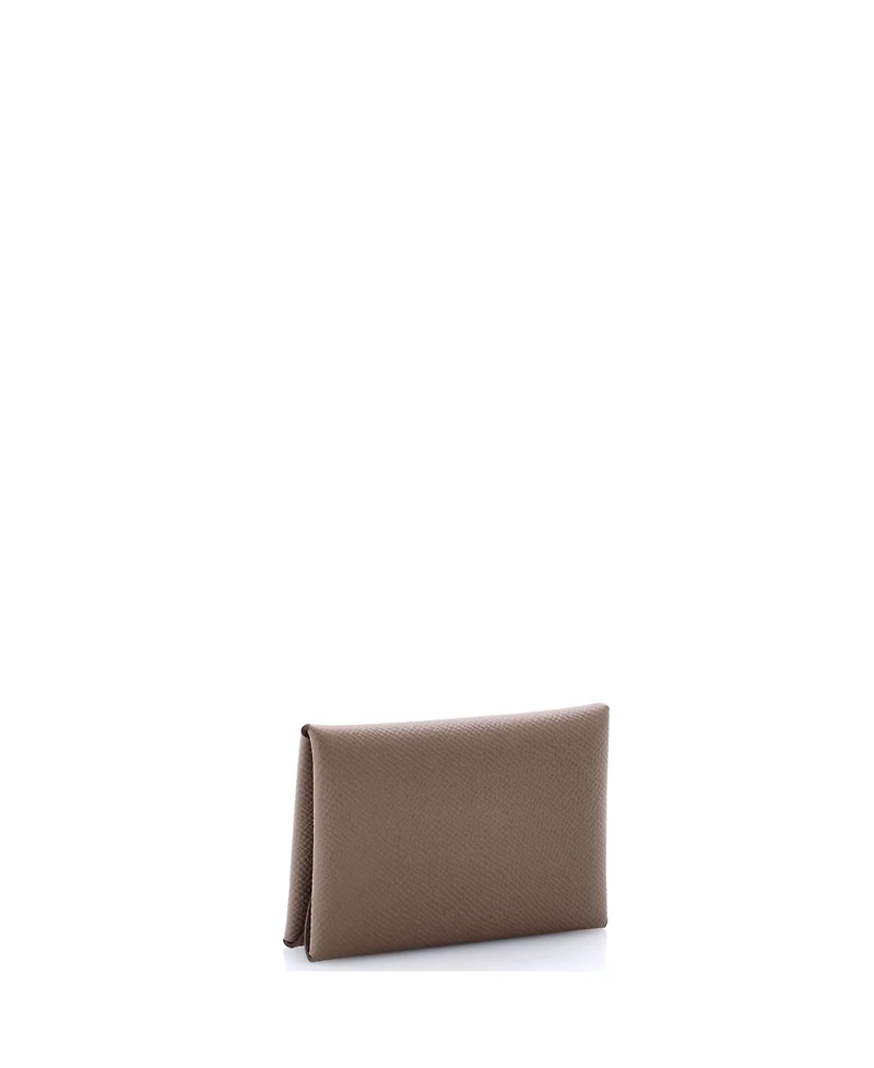 Pre-Owned Hermes Calvi Duo Card Holder Epsom