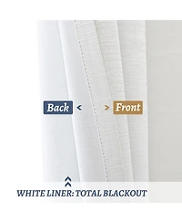 Awesome Home 100% Blackout Cotton Blend Thermal Grommet Curtains, 2 Panels