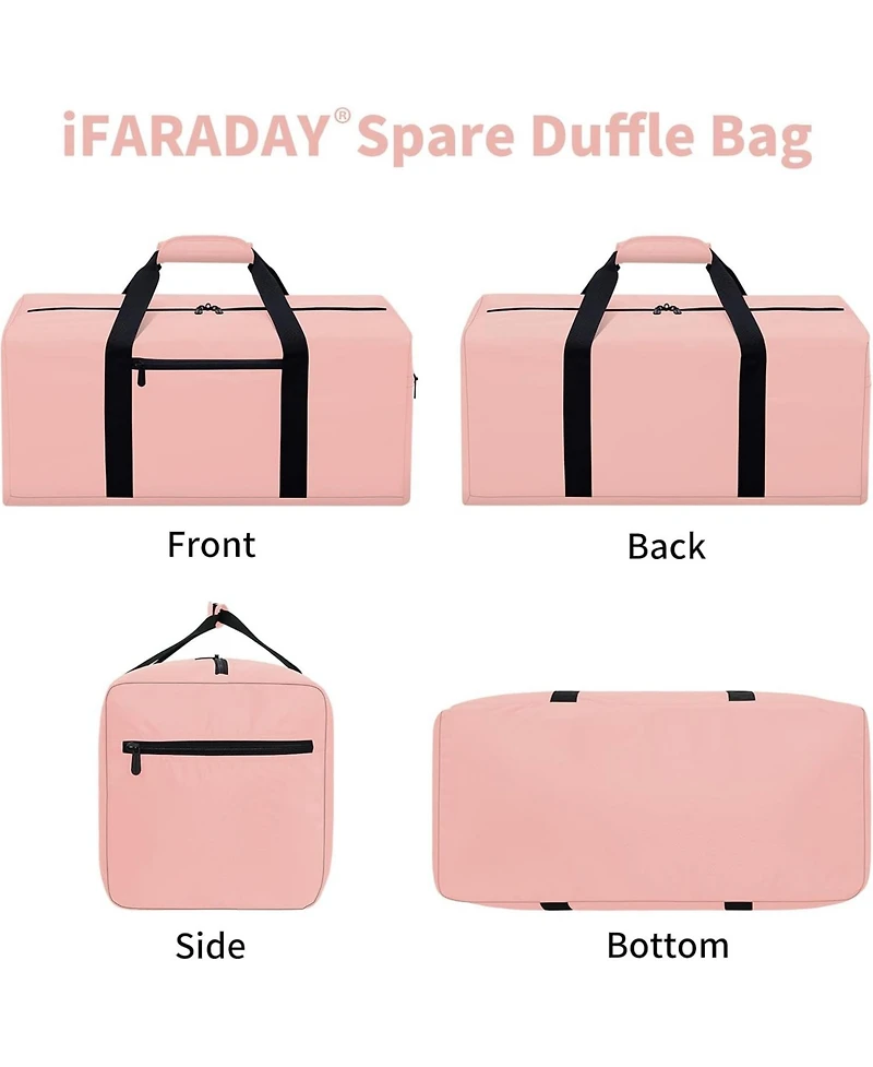 Urtala Foldable Duffel Bag 35L Small Luggage Bag Lightweight for Travel Gym Sport-Pink