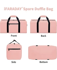 Urtala Foldable Duffel Bag 35L Small Luggage Bag Lightweight for Travel Gym Sport-Pink