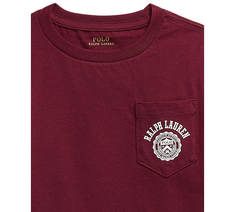 Polo Ralph Lauren Toddler and Little Boys Logo Cotton Jersey Pocket T-Shirt