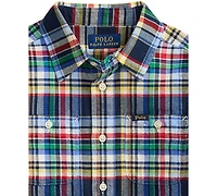 Polo Ralph Lauren Toddler and Little Boys Plaid Brushed Cotton Oxford Shirt