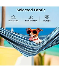 Gymax Portable Indoor Outdoor 2-Person Double Hammock Set w/ Stand and Carrying Cases
