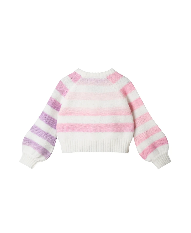 Andy & Evan Toddler/Child Girls Striped Ombre Cardigan