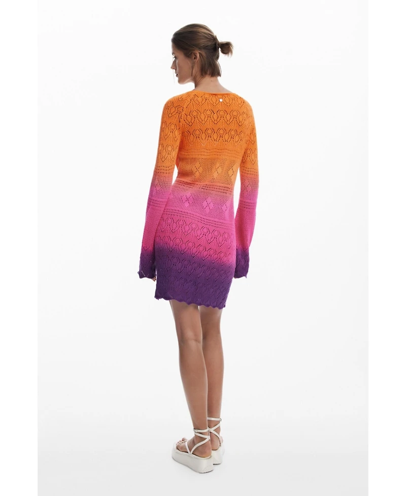 Desigual Women's Tie-Dye Crochet Dress