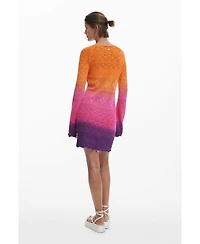 Desigual Women's Tie-Dye Crochet Dress