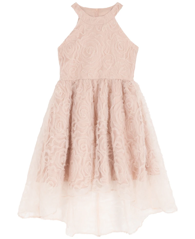 Rare Editions Big Girls Glitter Soutache Social Dress