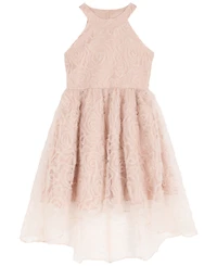 Rare Editions Big Girls Glitter Soutache Social Dress