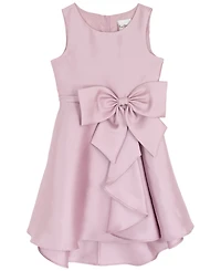 Rare Editions Big Girl Mikado Social Dress with Cascading Bow
