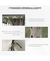 Outsunny 13' x 10' Steel Outdoor Patio Gazebo Pavilion Canopy Tent