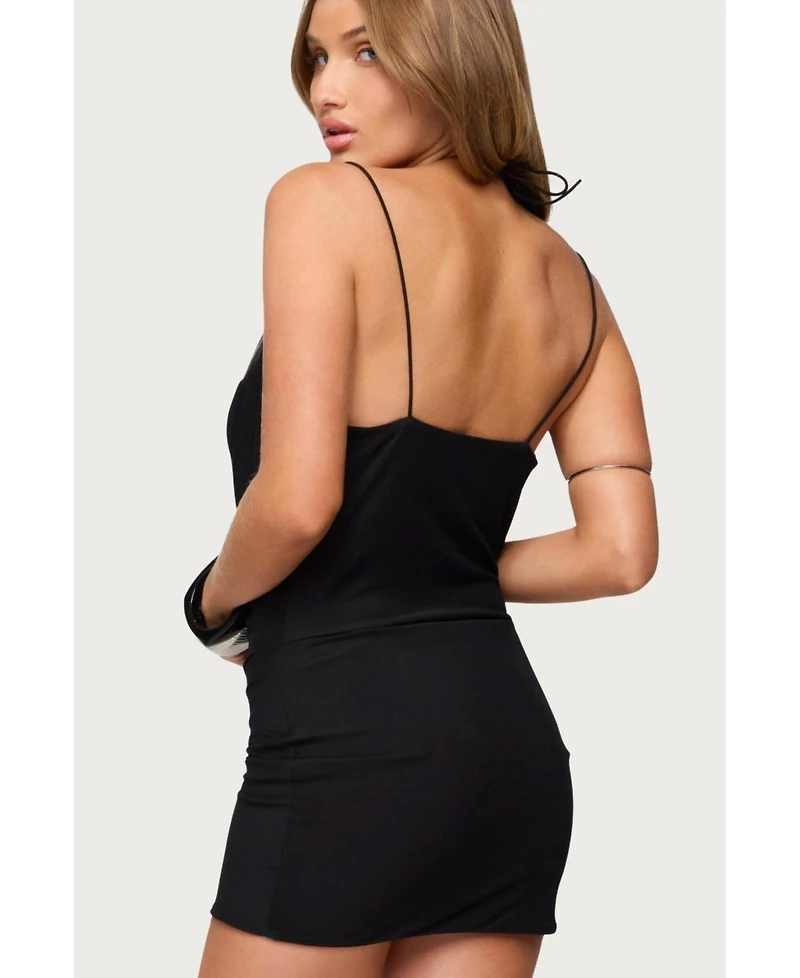 Edikted Womens Zaffia Two Piece Mesh Mini Dress