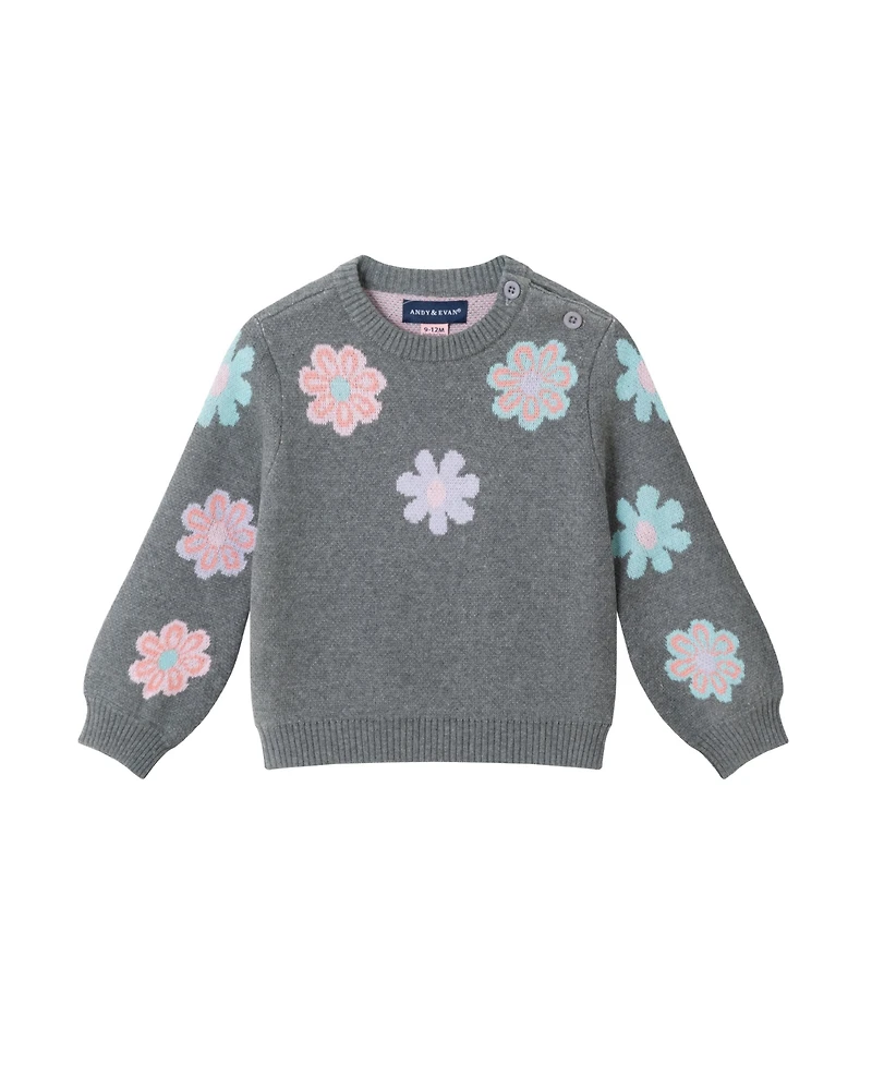 Andy & Evan Infant Girls Floral Sweater w/Legging Set