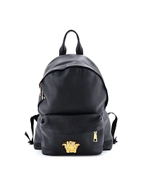 Pre-Owned Versace Large Medusa Zip Backpack Leather