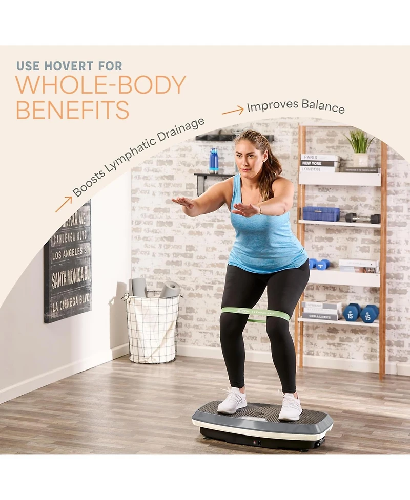 Lifepro Hovert 3D Heavy Duty Vibration Plate Machine – Sturdy Dual Motor Platform with Lateral & 3D Motion – Full Body Workout for Stren