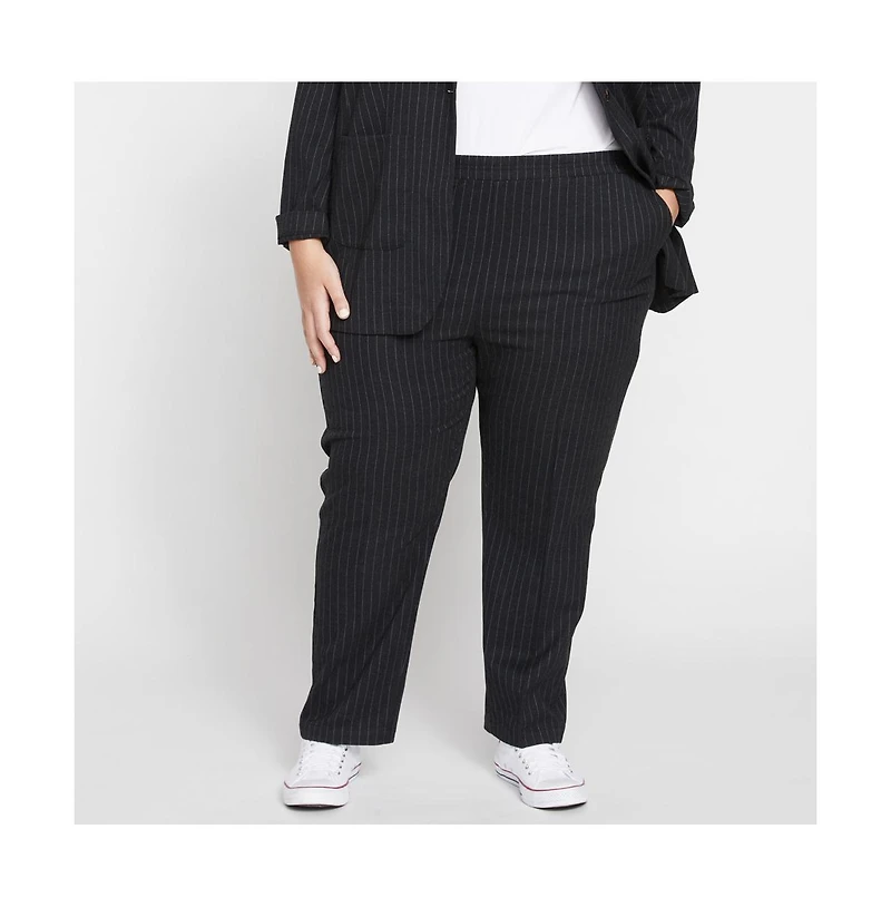 Universal Standard Womens Plus The Pinstripe Pant