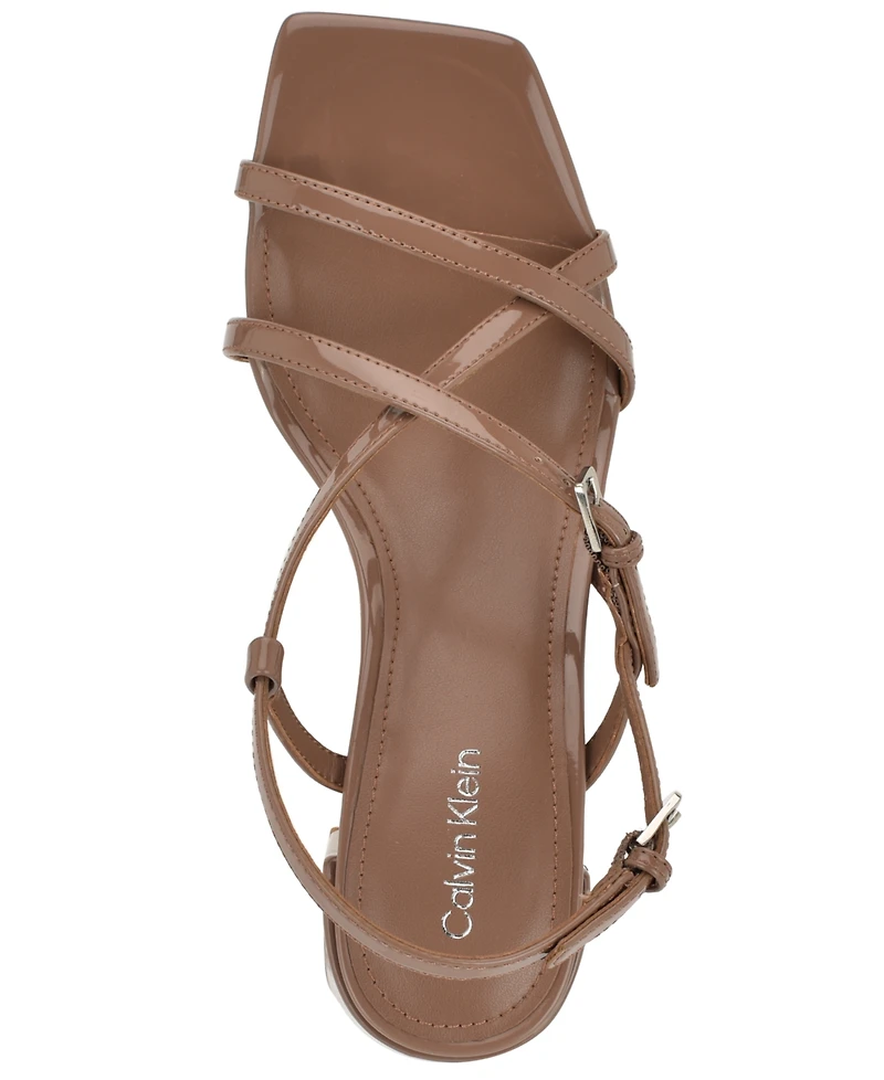 Calvin Klein Women's Pandy Strappy Block Heel Sandals