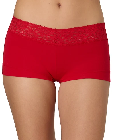 Maidenform Cotton Dream Lace Boyshort Underwear 40859