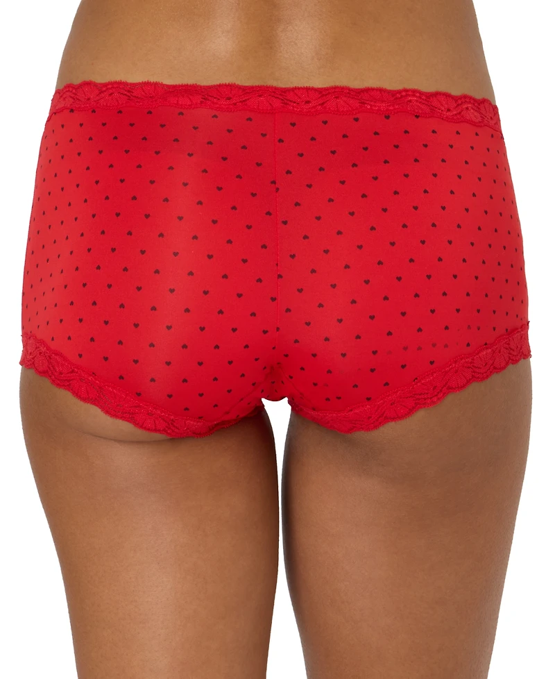 Maidenform Lace Trim Microfiber Boyshort Underwear 40760