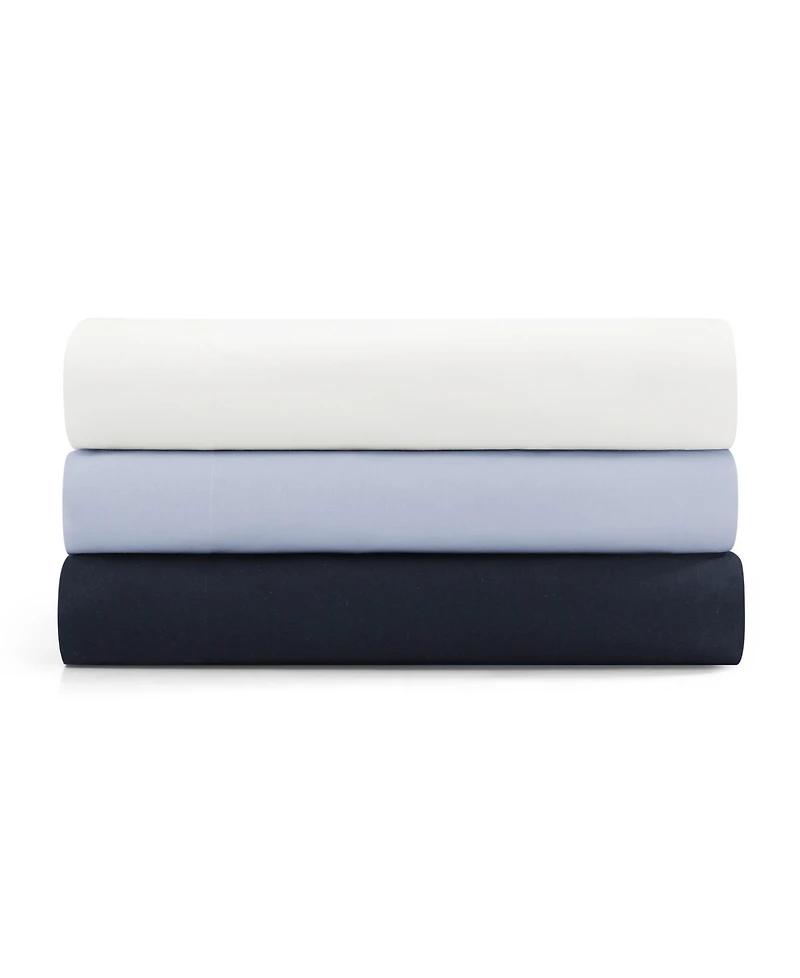 Tommy Hilfiger Performance Cooling Solid 180-Thread Count Cotton -Pc. Sheet Set