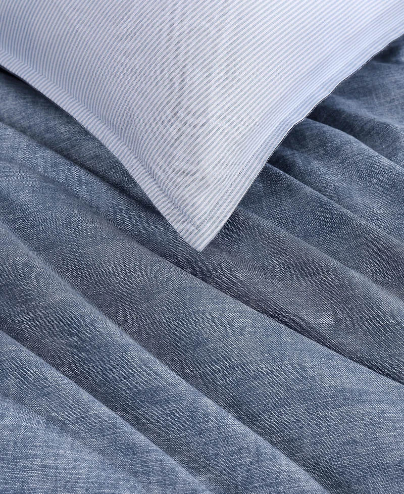 Tommy Hilfiger Classic Texture Cotton 3-Pc. Duvet Cover Set
