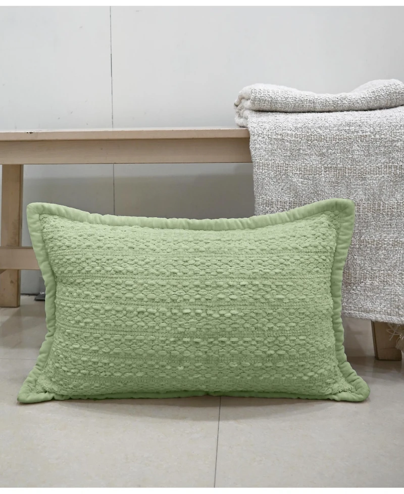 Vibhsa Honeycomb Handwoven Decorative Pillow, 14" x 24"