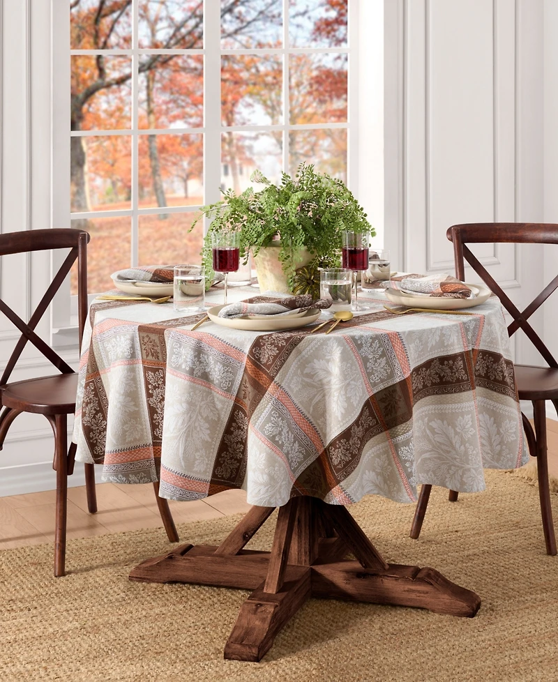 Elrene Windswept Harvest Jacquard Cotton Tablecloth