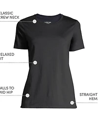 Lands' End Women's Tall Relaxed Supima Cotton Crew Neck T-Shirt