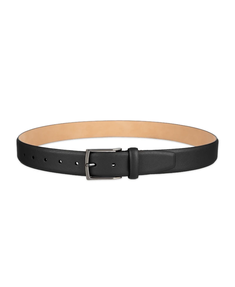 Alfani Men's Modern Feather Edge Saffiano Dress Belt, Macy's Exclusive