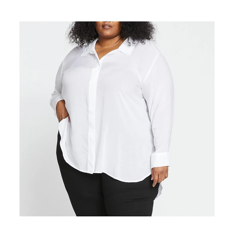 Universal Standard Womens Plus Toni Hi Low Tunic