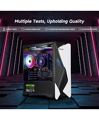 Ipason Prebuilt Gaming Pc - Amd Ryzen 7 5700G, 16GB Ram, 1TB Gen4 Ssd, Radeon Graphics, Windows 11 Home - White & Black Ready for Gaming
