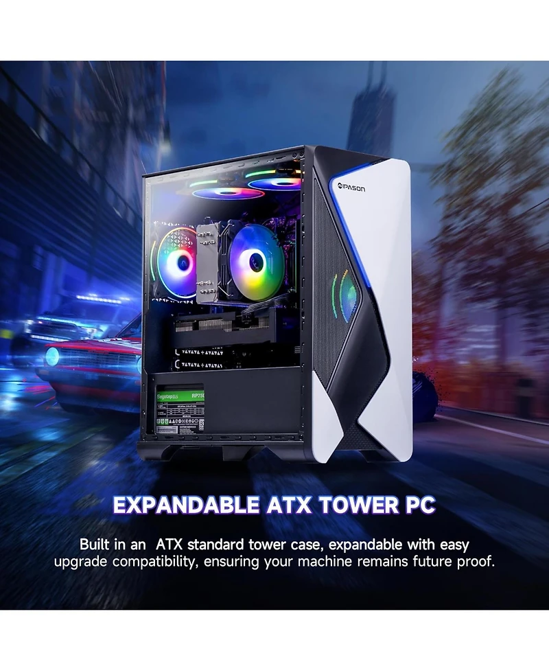 Ipason Gaming Desktop: Amd Ryzen 7 5700X, Nvidia Rtx 4060 Ti, 16GB Ram, 1TB Ssd, Windows 11 Home - Prebuilt Gaming Pc