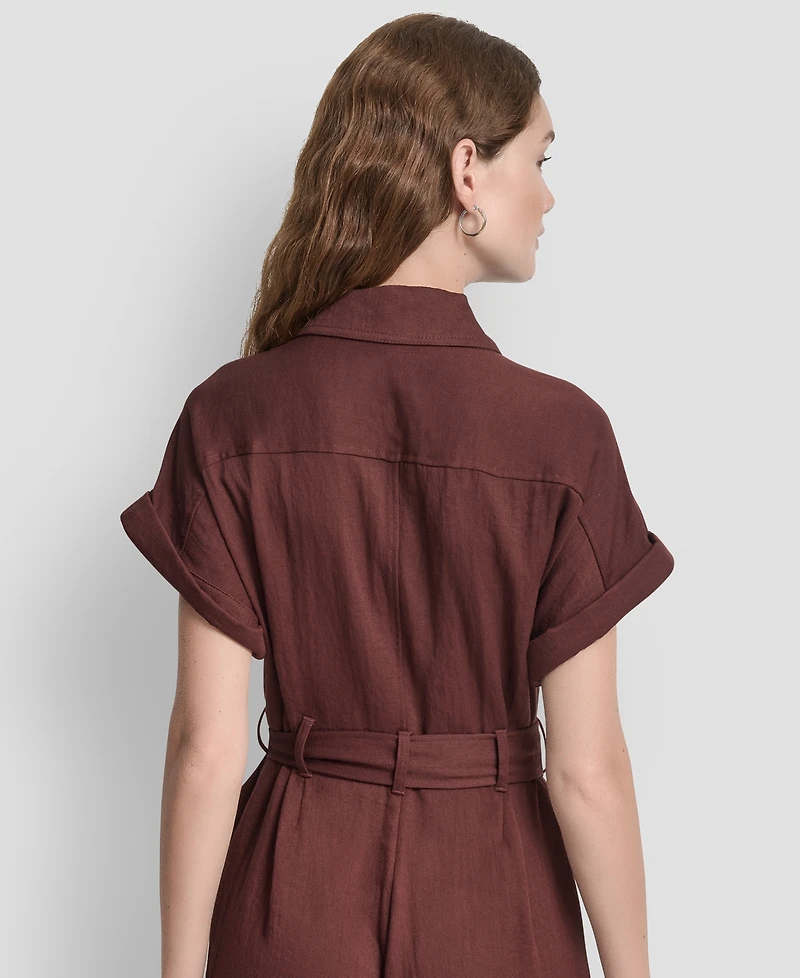 Dkny Women's Short Sleeve Heavy Jumpsuits