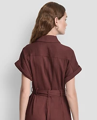 Dkny Women's Short Sleeve Heavy Jumpsuits