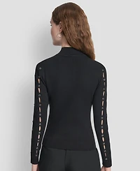 Dkny Women's Grommet Long Sleeves Sweater