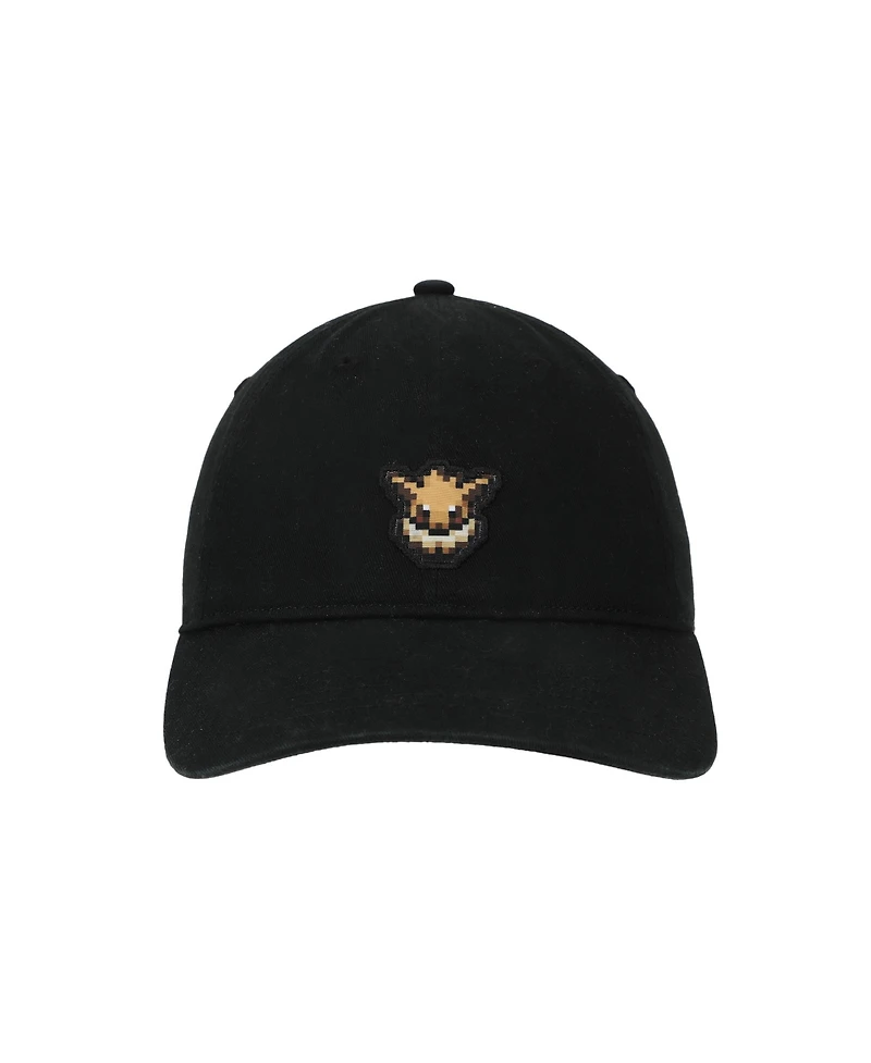 Pokemon Eevee Printed Patch Black Unstructured Baseball Cap