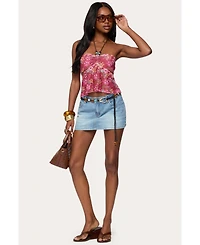 Edikted Women's Solana Floral Cut Out Halter Top