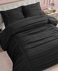 Juicy Couture Ribbon Ruched 3-Pc. Comforter Set