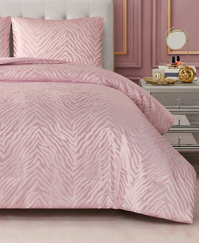 Juicy Couture Sparkle Zebra Jacquard 3-Pc. Comforter Set