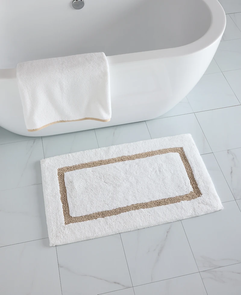 Hotel Collection Linea Cotton Bath Rug, 20" x 34"