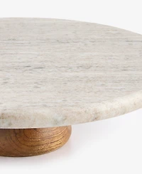 Oake Marble Wood-Base Cake Stand, Macy's Exclusive