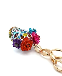Betsey Johnson Faux Stone Sugar Skull Pendant Necklace