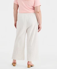 Style & Co Plus Size Patchwork Pull-On Pants