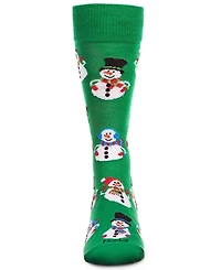 MeMoi Men's Snowmen Holiday Crew Socks