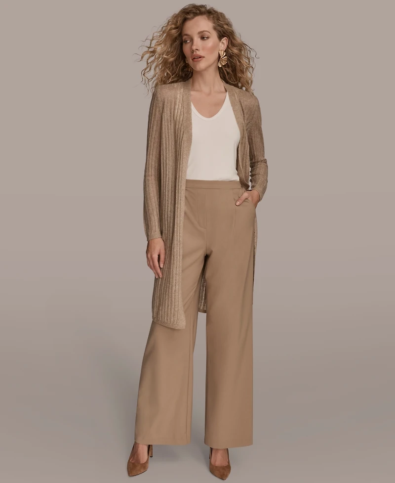 Donna Karan New York Women's Open V-Neck Long Sleeve Cardigan